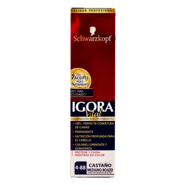IGORA VITAL TUBO 4-88 CASTA.MEDIO ROJIZO