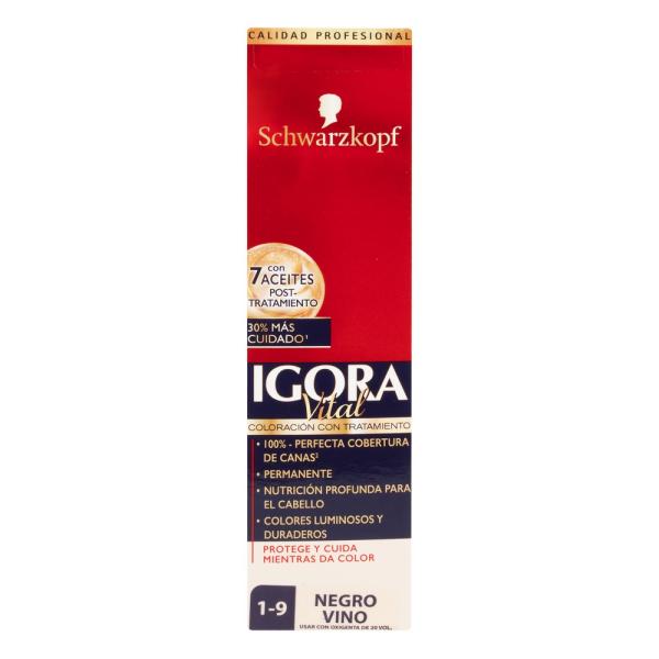 IGORA VITAL TUBO 1-9 NEGRO VINO