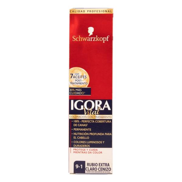 IGORA VITAL TUBO 9-1 RUB.EXT CLARO CENIZ