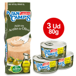 ATUN VAN CAMPS ACEITE OLIVAS 80 GR 3 UND