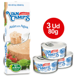 ATUN VAN CAMPS EN AGUA 80 GR 3 UND