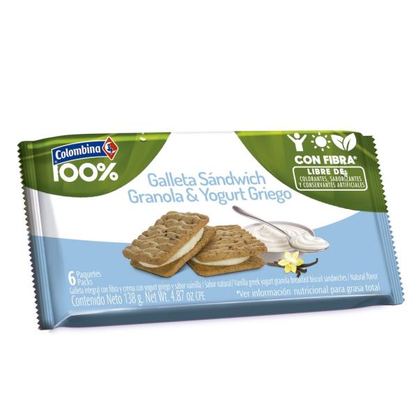 GALLETAS SANDWICH YOGURT GRIEGO 6 UND