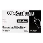 GUANTE NITRILO ALFA NEGRO T L 100 UND