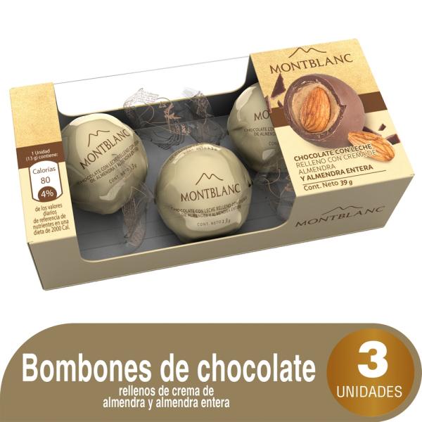 BOMBONES MONTBLANC ALMENDRAS 3 UND