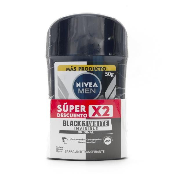 2 DTE NIVEA BARRA BLACK WHITE H.50GR S.O