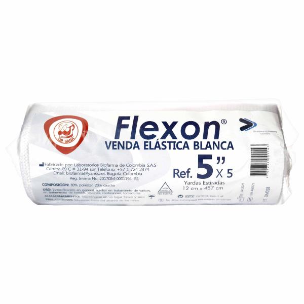 VENDA ELASTICA BLANCA FLEXON 5X5