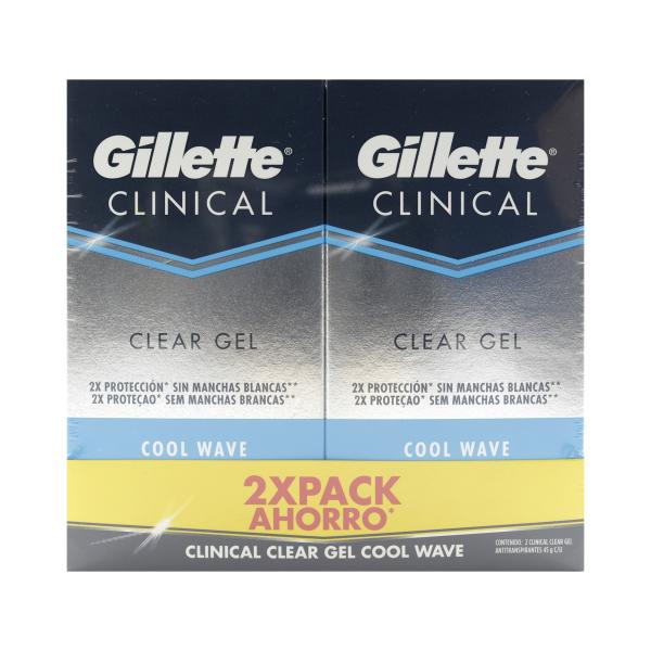 2 DTE.GILLETTE CLINI.GEL COOL WAVE 45GR