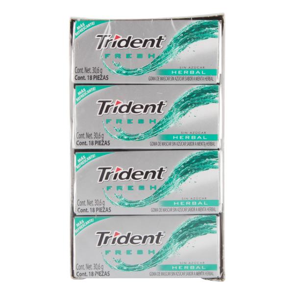 CHICLE TRIDENT EVUP FRESH HERBAL 12 UND