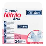 GUANTE EXAM.NITRILO AZUL ALFA T.L 24 UND