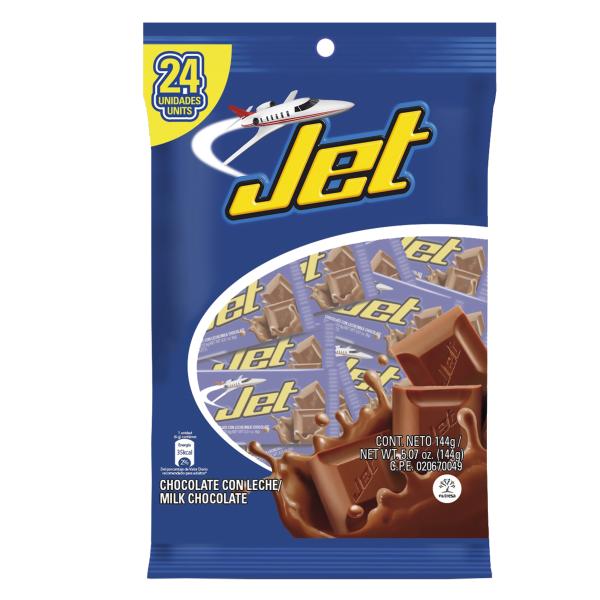CHOCOLATINA JET LECHE 24 UNIDADES
