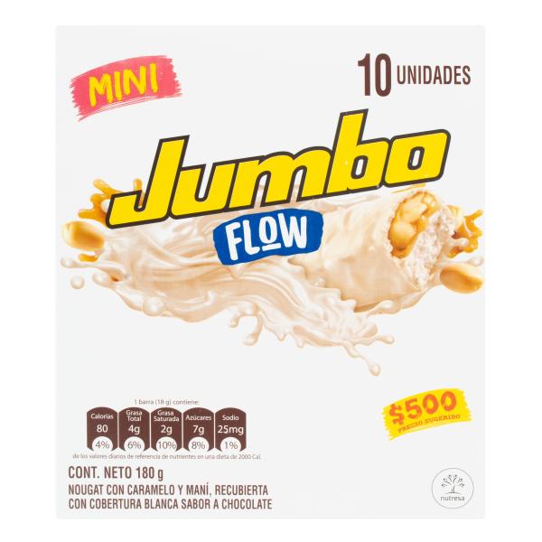 CHOC.JUMBO FLOW BLANCA 18 GR 10 UNIDADES
