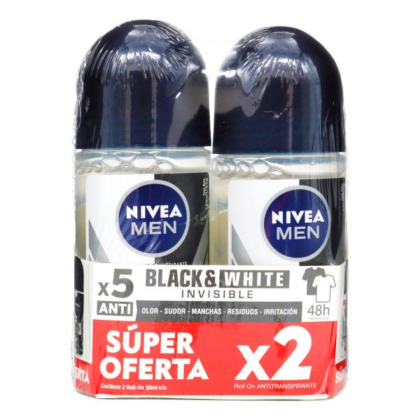 2 DTE.NIVEA ROL INV BLACK WHITE 50ML H