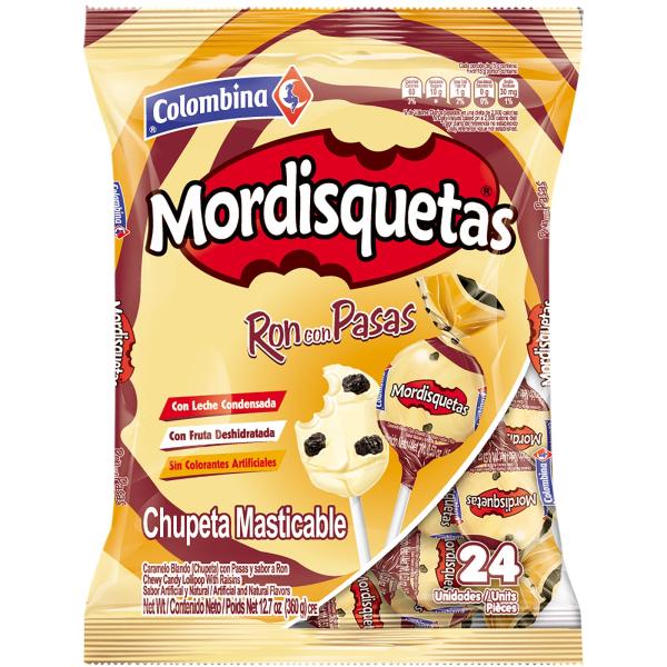 CHUPETA MORDISQUETAS RON PASAS 24 UND