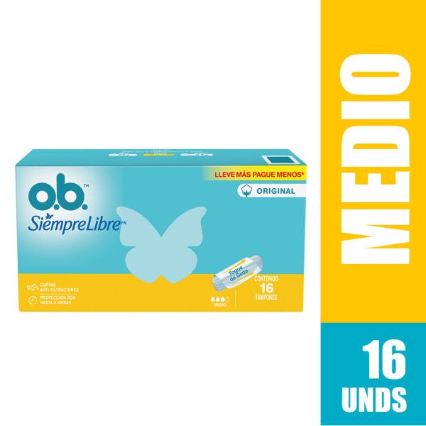 TAMPON OB SIEMPRE LIBRE ORI MEDIO 16 UND