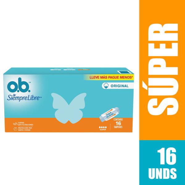 TAMPON OB SIEMPRE LIBRE ORI SUPER 16 UND