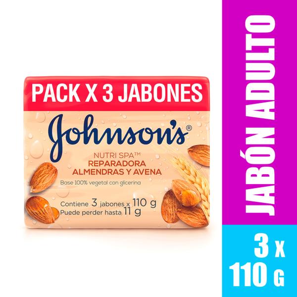 3 JABON JJ ADULTO AVENA 110 GR