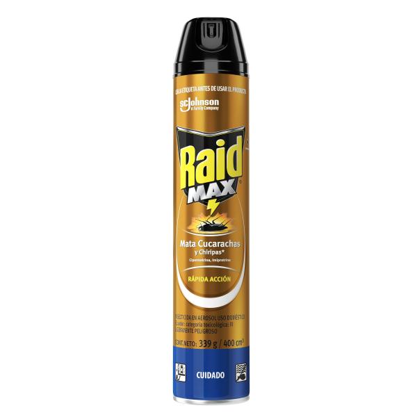 RAID MAX MATA CUCAR.Y CHIRIPAS 400 ML