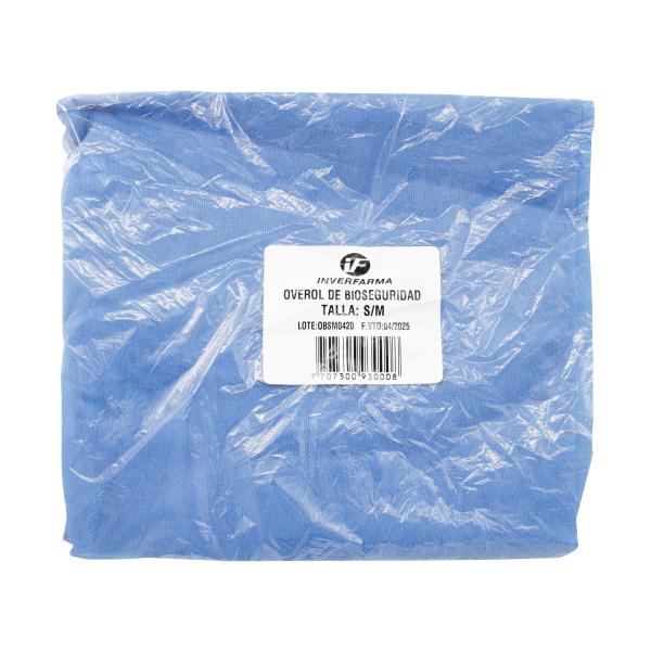 TRAJE BIOSEGURIDAD CON GORRO INVER.S/M