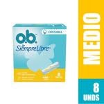TAMPON OB SIEMPRE LIBRE ORIG MEDIO 8 UND