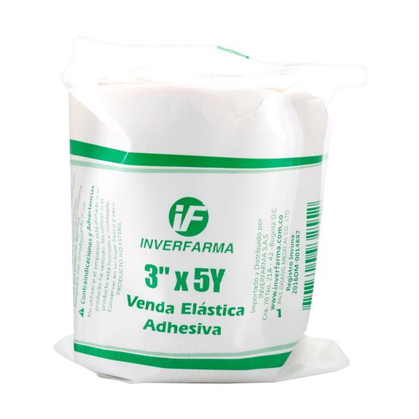 VENDA ELASTICA ADHESIVA 3X5 PIEL INVERFA