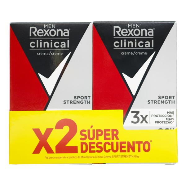 2 DTE.REXONA CLINICAL SPORT CRE.48GR S.O