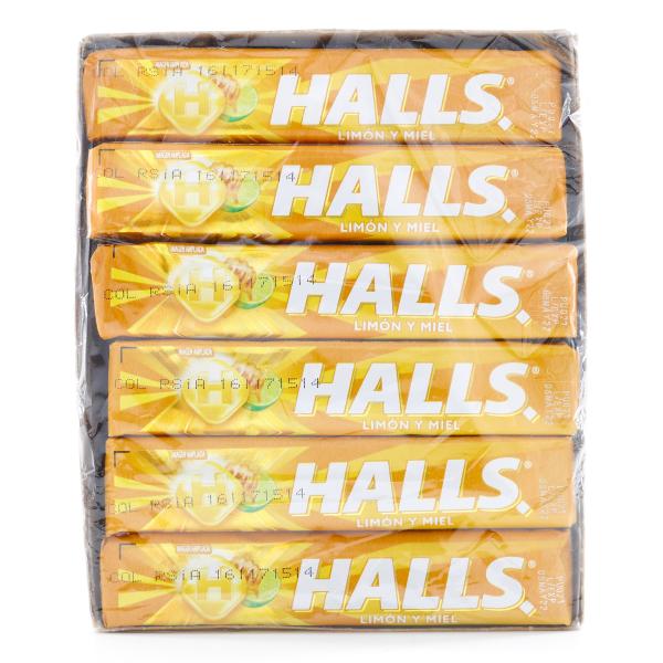 HALLS HONEY LEMON 12 BARRAS