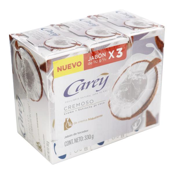 3 JABON CAREY CREMOSO COCO 110 GR