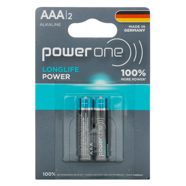 PILA POWER ONE ALKALINA AAA 2 UNDS