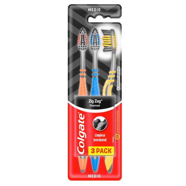 3 CEP.DENTAL COLGATE ZIG ZAG CHARCOAL