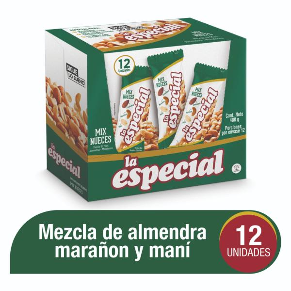 PASAB ESPE MESCL NUES/MANI 40GR CJ 12UND