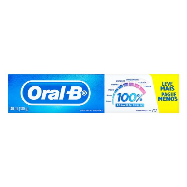 CREMA DENTAL ORAL B 100% 140 ML