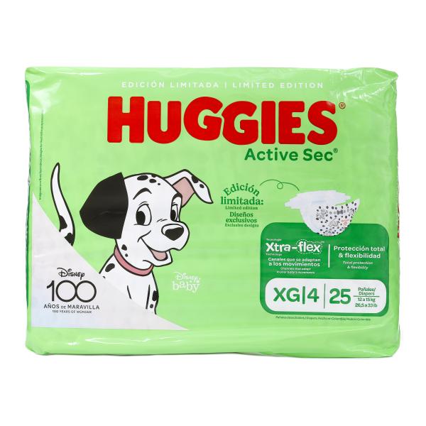 PAN.HUGGIES ACTIVE SEC ET.4 XG 25 UNDS