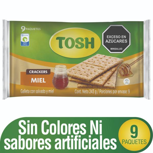 GALLETAS TOSH MIEL FIT 243 GRS 9 UND