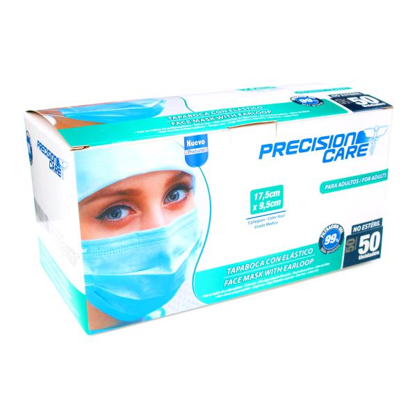 TAPABOCAS ETERNA ADULTO AZUL 50 UNDS