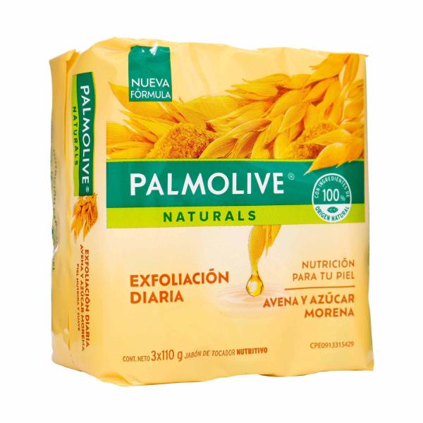 3 JAB.PALMOLIVE AVENA.AZUCAR MORENA 110G
