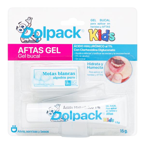 GEL BUCAL DOLPACK KIDS AFTAS 15G+PIN+ALG