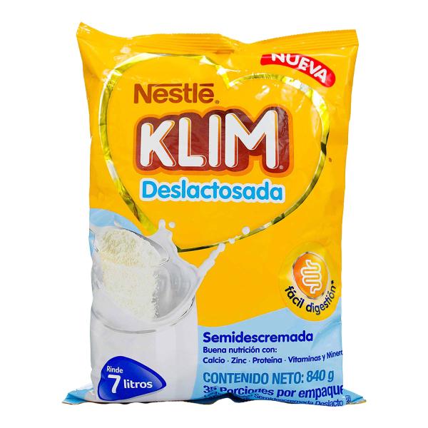 LECHE KLIM DESLACTOSADA SEMIDESCRE.840 G