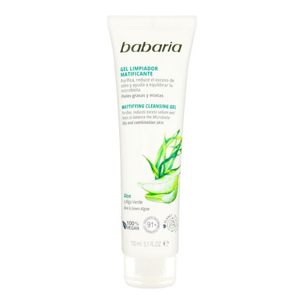 GEL BABARIA LIMPIADOR MATIFI.ALOE 150 ML