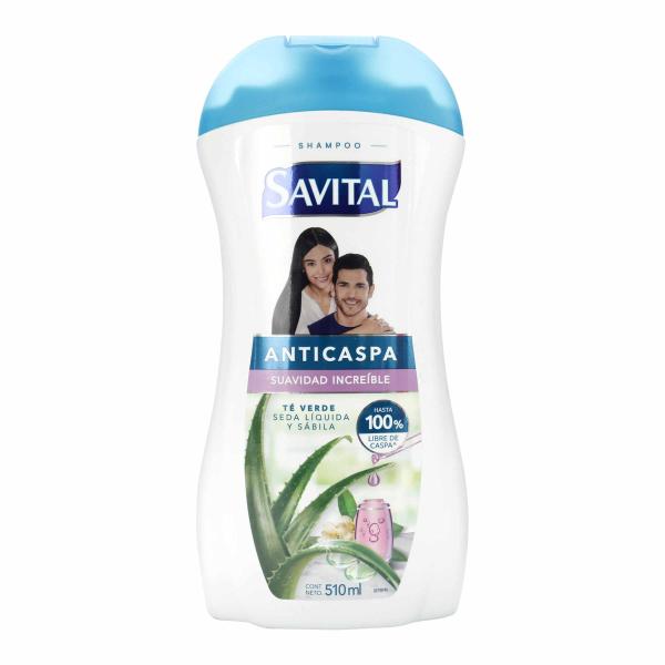 CHA.SAVITAL ANTICASPA TE Y SEDA 510 ML
