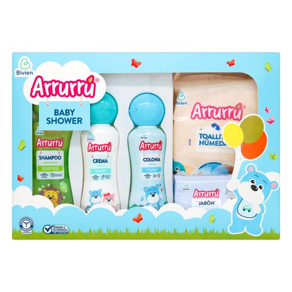 ESTUCHE ARRURRU BABY SHOWER AZUL 5 UNDS