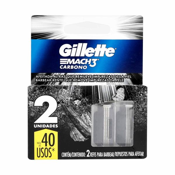 REP.MAQ.AFEITAR GILLETTE CARBONO 2 UDS