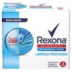 3 JAB.REXONA LIMPIEZA PROFUNDA 110 G
