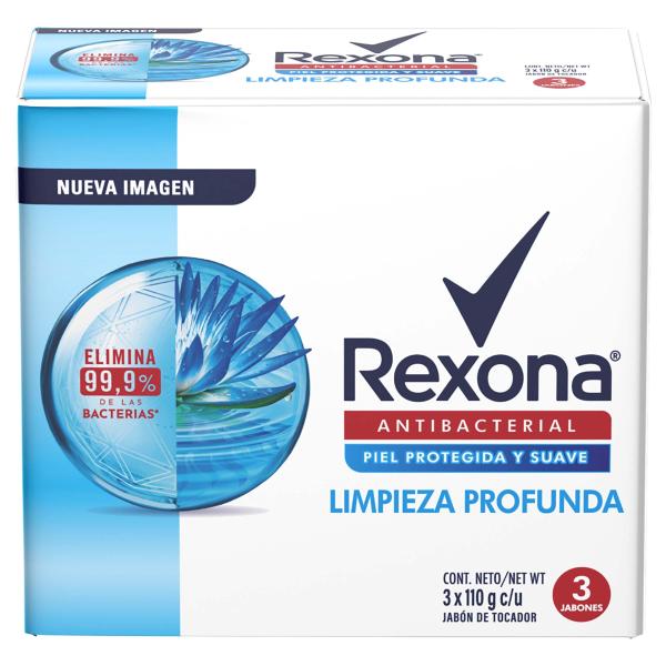 3 JAB.REXONA LIMPIEZA PROFUNDA 110 G