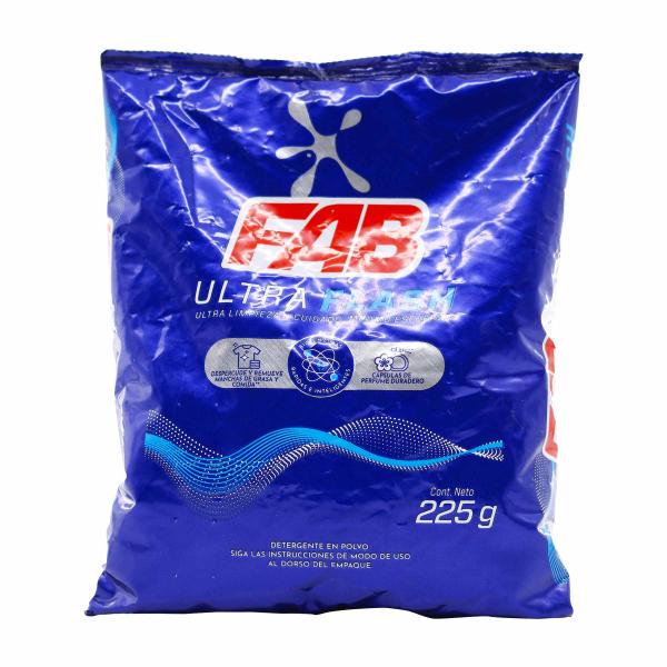 DETERGENTE POLVO FAB ULTRA FLASH 225 GR