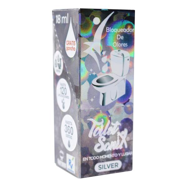 BLOQ.OLORES TOILET SANIX SILVER 18 ML