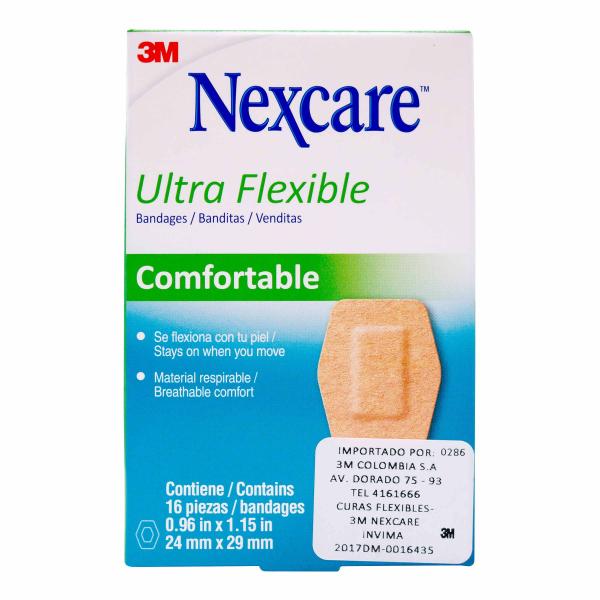 BANDITAS NEXCARE ULTRA FLEXIBLE 16 UNDS