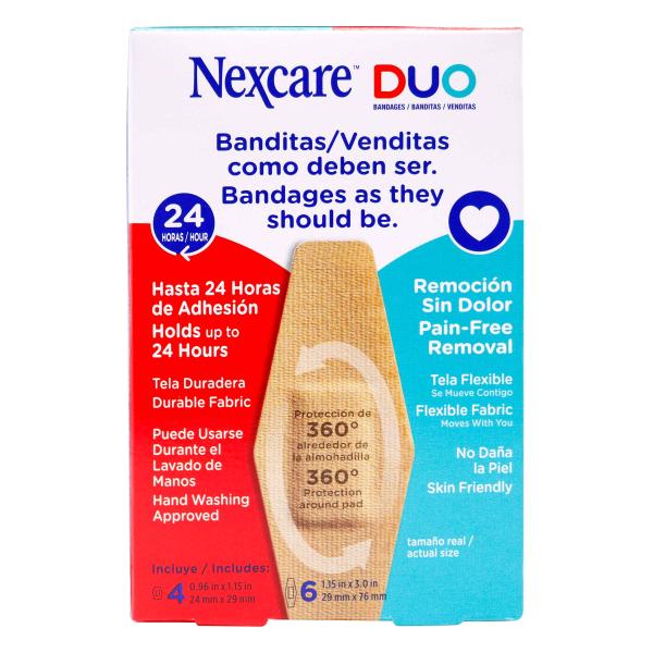BANDITAS NEXCARE DUO SURTIDOS 10 UNDS