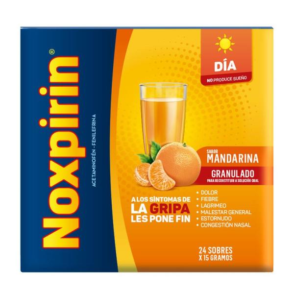 Noxpirin Dia Granulado X 24 Sobr X 15 Gr Sabor Mandarina (acetaminofen-fenilefrina)sigfried
