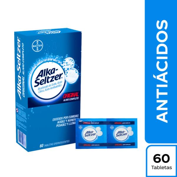 Alka - Seltzer Original Tabletas Efervescentes Caja X 60