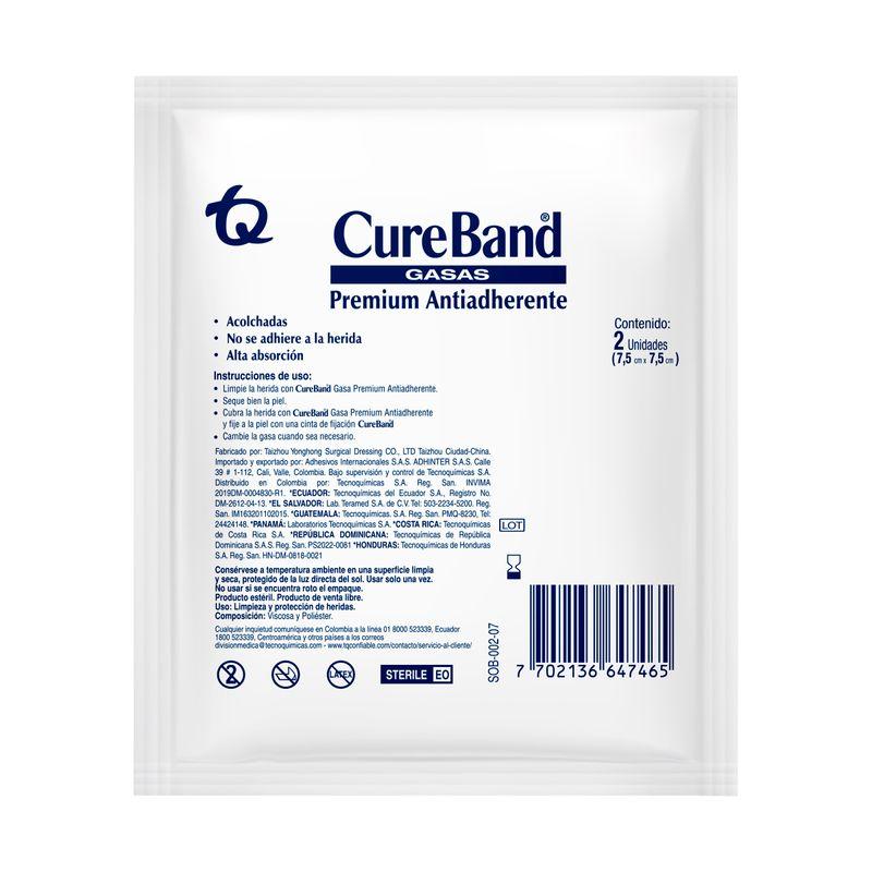 gasa esteril 7.5 x 7.5 bolsa de 2 *24 sobres cureban